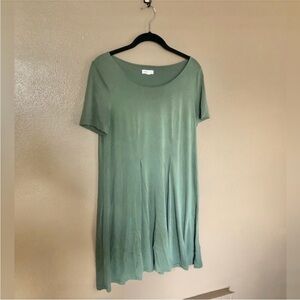 Silence and Noise Dark Sage Green Mini Dress Size M
